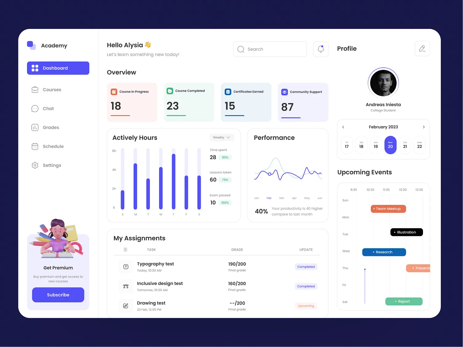 Student Dashboard Preview